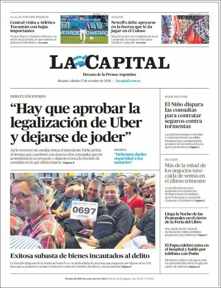 Estudios Max | LA RIOJA HOY - Tapa del diario La Capital Rosario