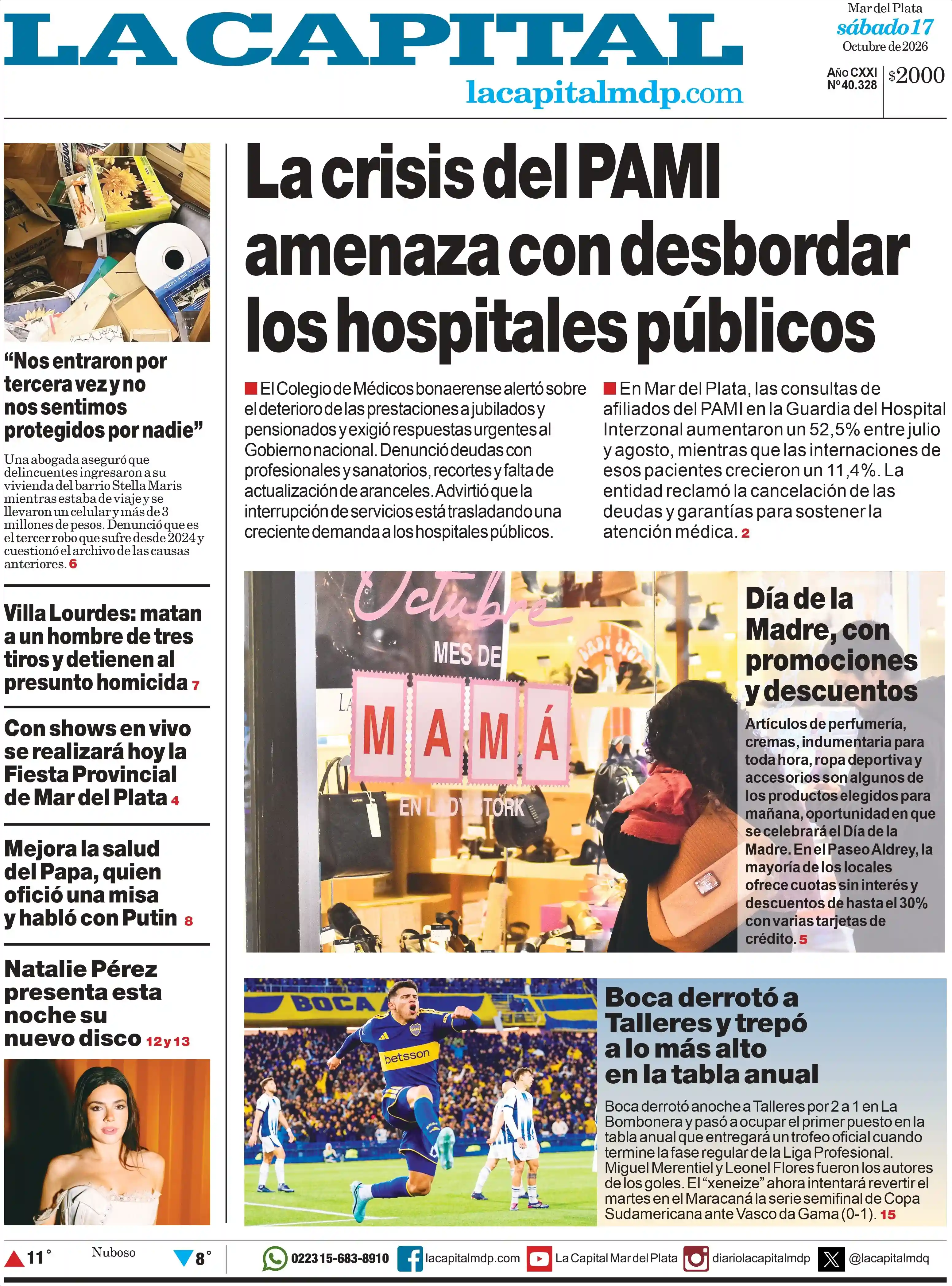 Estudios Max | LA RIOJA HOY - Tapa del diario La Capital